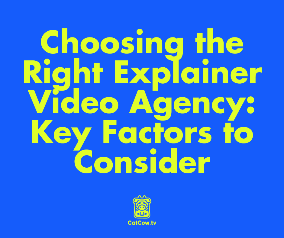 Choosing the Right Explainer Video Agency: Key Factors to Consider