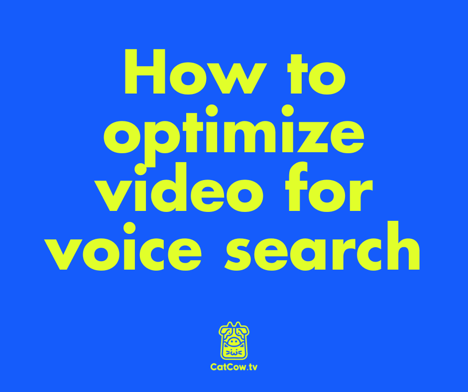 XHow to optimize video for voice search